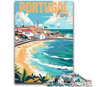 Puzzle da 1000 pezzi per adolescenti Faro Portogallo Viaggio Puzzle da 1000 pezzi, compleanno unico e regali per età 14 anni in su (26x38cm)