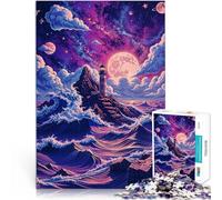 Puzzle da 1000 pezzi per adolescenti Faro sotto il cielo cosmico Gioco impegnativo e gioco in famiglia Regalo di compleanno, regali, arte murale 75x50cm