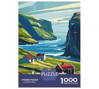 Puzzle Da 1000 Pezzi Per Adolescenti Faroe Islands National Park Denmark Puzzle Per Adulti Gioco Per Famiglie Antistress Regali Di Compleanno E Unici 70x50cm/1000pcs