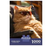 Puzzle Da 1000 Pezzi Per Adolescenti Fat Cat Chilling Sun Beach Puzzle Per Adulti Giocattoli Antistress Regalo Di Compleanno Divertimento A Casa Attività, 52x38cm/1000pcs