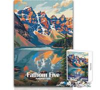 Puzzle da 1000 pezzi per adolescenti Fathom Five National Park Canada Bellissimo gioco di design Sfida difficile Regalo per compleanni Dimensioni 38x26cm