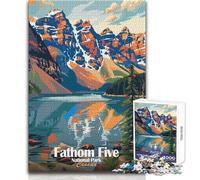 Puzzle da 1000 pezzi per adolescenti Fathom Five National Park Canada Gioco educativo per famiglie Sfida difficile Regalo divertente Dimensioni 38x52cm