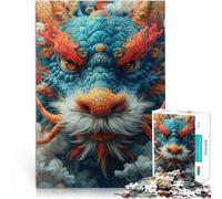 Puzzle da 1000 pezzi per adolescenti Felice anno nuovo drago Giocattoli Giochi Educativi Antistress Adatto per la decorazione del desktop 75x50cm