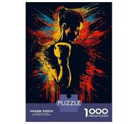 Puzzle Da 1000 Pezzi Per Adolescenti Female Boxer Silhouette Puzzle Per Adulti Giocattolo Decorazione Da Parete Modello Da Assemblare Ottimo Regalo Per I Giocatori 52x38cm/1000pcs