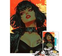 Puzzle da 1000 pezzi per adolescenti "Femme Fatale infuocata" sfida educativa giocattolo fai-da-te per passare il tempo durante le vacanze adatto a ragazzi dai 14 anni in su (38x52cm)