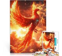 Puzzle da 1000 pezzi per adolescenti Fenice di fuoco Giocattolo educativo intellettuale decomprimente Lista dei desideri con Babbo Natale 38x26cm