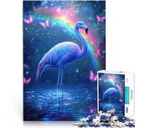 Puzzle da 1000 pezzi per adolescenti Fenicottero rosa nella foresta incantata Giochi di relax offerte come regali per tutta la famiglia 75x50cm