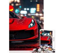 Puzzle da 1000 pezzi per adolescenti Ferrari rossa sotto la pioggia Decorazione per la casa Giocattoli Regali di Babbo Natale segreto Gioco rompicapo Collezione di artisti Belle arti 38x26cm