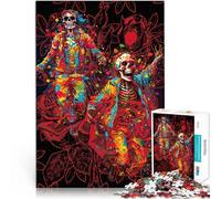 Puzzle da 1000 pezzi per adolescenti Festa di danza dello scheletro Difficile Duro Ogni pezzo è unico - Gioco divertente e stimolante per tutta la famiglia 38x26cm