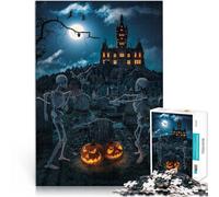 Puzzle da 1000 pezzi per adolescenti Festa di Halloween degli scheletri Assemblaggio del modello perché è ideale come regalo per tutta la famiglia 52x38cm