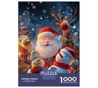 Puzzle Da 1000 Pezzi Per Adolescenti Festive Christmas Scene Santa Puzzle Per Adulti Giochi Per Famiglie Decorazione Perfetta Regali Unici Per Compleanno E Natale 52x38cm/1000pcs