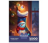 Puzzle Da 1000 Pezzi Per Adolescenti Festive Christmas Stocking Snowman Puzzle Per Adulti Giochi Per Famiglie Un'opera D'arte Regali Antistress 70x50cm/1000pcs