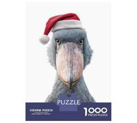 Puzzle Da 1000 Pezzi Per Adolescenti Festive Shoebill Stork with Santa Hat Puzzle Per Adolescenti Giochi Rilassanti Corsa Di Velocità Manuale Aiuta Ad Allenare Il Cervello 70x50cm/1000pcs