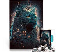Puzzle da 1000 pezzi per adolescenti Fiaba del gatto Maine Coon Riduzione dello stress interessante Migliorare l'amore tra le coppie 38x26cm