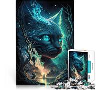 Puzzle da 1000 pezzi per adolescenti Fiaba Gatto Blu Giocattolo educativo intellettuale decomprimente Lista dei desideri con Babbo Natale 52x38cm