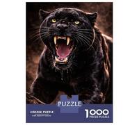 Puzzle Da 1000 Pezzi Per Adolescenti Fierce Black Panther Roaring Puzzle Gioco Rompicapo Ma Divertente E Umoristico Regali Unici Per Compleanno E Natale 38x26cm/1000pcs