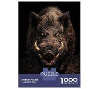 Puzzle Da 1000 Pezzi Per Adolescenti Fierce Wild Boar with Glowing Eyes Puzzle Gioco Per Famiglie Regali Per Donne Divertimento A Casa Attività, 52x38cm/1000pcs