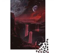 Puzzle Da 1000 Pezzi Per Adolescenti Fiery Waterfalls on Alien Planet Puzzle Gioco Per Famiglie Regali Per Donne Divertimento A Casa Attività, 38x26cm/1000pcs