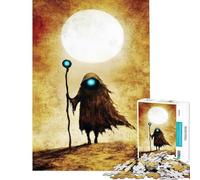 Puzzle da 1000 pezzi per adolescenti figura mistica sotto la luna puzzle per adulti gioco rilassante regalo per donne compleanno e Natale (dimensioni 38x26cm)