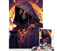 Puzzle da 1000 pezzi per adolescenti figura scheletrica nel cappuccio decorazione per la casa giocattoli regalo di compleanno giochi rilassanti attività divertenti a casa dimensioni 38x26cm