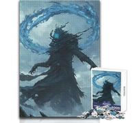 Puzzle da 1000 pezzi per adolescenti, figura scura, maestro degli elementi dell'acqua, ideale passatempo tranquillo al chiuso, giocattolo di precisione superiore, dimensioni 38x26cm