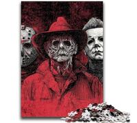 Puzzle da 1000 pezzi per adolescenti, film horror, gioco educativo per famiglie, ideale come regalo per tutta la famiglia, dai 14 anni in su, 26x38cm