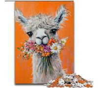 Puzzle da 1000 pezzi per adolescenti Fiore Alpaca, gioco di giocattoli Ogni pezzo è unico - Gioco divertente e stimolante per tutta la famiglia per bambini dai 14 anni dimensioni 26x38cm