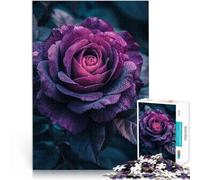 Puzzle da 1000 pezzi per adolescenti fiore di rosa neon Antistress Vacanza in patria Uccidere il tempo Collezione di artisti, Belle arti 75x50cm