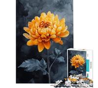 Puzzle da 1000 pezzi per adolescenti Fiore d'oro nell'ombra gioco rompicapo regalo di compleanno compleanno e Natale (dimensioni 38x52cm)