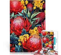 Puzzle da 1000 pezzi per adolescenti fiori autoctoni australiani Gioco intellettuale giocattolo offerte come regali per tutta la famiglia 38x26cm
