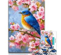 Puzzle da 1000 pezzi per adolescenti, fiori e passeri, giocattoli avvincenti per sfidare l'intelligenza cerebrale, regalo di compleanno, regali, decorazioni murali 38x26cm