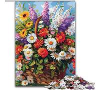 Puzzle da 1000 pezzi per adolescenti Fiori nel cesto Divertimento per la famiglia Ideale come regalo per tutta la famiglia dai 14 anni in su (dimensioni 50x75cm)