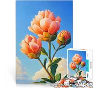 Puzzle da 1000 pezzi per adolescenti Fioritura di peonie color pesca Gioco di famiglia per e Collezione di artisti, Belle arti 52x38cm
