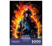 Puzzle Da 1000 Pezzi Per Adolescenti Firefighter Artwork Puzzle Antistress Ma Divertente E Spiritoso Regali Unici Per Compleanno E Natale 70x50cm/1000pcs