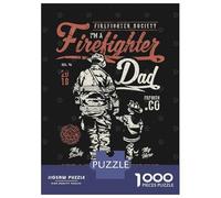 Puzzle Da 1000 Pezzi Per Adolescenti Firefighter Flame Dad Son Puzzle Per Adulti Giochi Divertenti Migliorano La Memoria Aiutano Ad Allenare Il Cervello 70x50cm/1000pcs