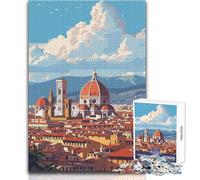 Puzzle da 1000 pezzi per adolescenti Firenze Italia Rilassante Tempo libero Preciso Incastro Precisione Giocattolo Dimensioni 50x75cm