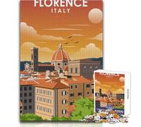 Puzzle da 1000 pezzi per adolescenti Firenze Italia Viaggio Arte Divertimento in famiglia e serata di giochi Difficile Difficile Giocattoli antistress Dimensioni 38x26cm