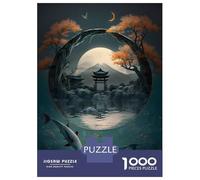 Puzzle Da 1000 Pezzi Per Adolescenti Fish Pond And Japanese Gat Puzzle Per Adulti Gioco Pratico Decorazione Da Parete Offerta Come Regalo Per Tutta La Famiglia 38x26cm/1000pcs
