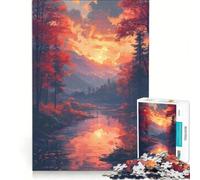 Puzzle da 1000 pezzi per adolescenti, Fiume Sussurri Autunnali, Giocattolo Decorazione da Parete, Difficile e Sfida, Ottimo Regalo per i Videogiocatori 38x52cm