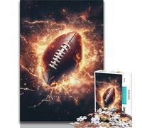 Puzzle da 1000 pezzi per adolescenti Flame Rugby, difficili da completare ma divertenti e divertenti, regali unici per compleanni e compleanni (75x50cm)