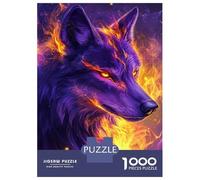 Puzzle Da 1000 Pezzi Per Adolescenti Flaming Wolf Spirit -2 Puzzle Per Adulti Gioco Rompicapo Assemblaggio Di Modelli Regali Di Compleanno E Unici 70x50cm/1000pcs