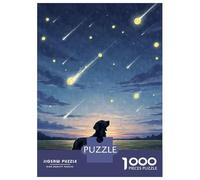 Puzzle Da 1000 Pezzi Per Adolescenti Flat-Coated Retriever Tennis Ball Meteor Shower Puzzle Per Adulti Giocattoli Antistress Migliorano La Memoria Regali Di Compleanno E Unici 70x50cm/1000pcs