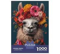 Puzzle Da 1000 Pezzi Per Adolescenti Floral Llama Art Print-2 Puzzle Per Adulti Giochi Rilassanti Vacanza A Casa Passatempo Impegnativo Da Completare 70x50cm/1000pcs