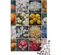 Puzzle Da 1000 Pezzi Per Adolescenti Floral Mosaic Wall Art Puzzle Per Adolescenti Giocattoli Fai Da Te Analisi E Logica Per Compleanno, Natale 38x26cm/1000pcs