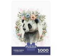 Puzzle Da 1000 Pezzi Per Adolescenti Floral Panda Bear Painting Puzzle Per Adulti Fai Da Te Giocattoli Antistress Regali Di Natale E Compleanno 70x50cm/1000pcs