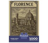 Puzzle Da 1000 Pezzi Per Adolescenti Florence, Italy Vintage Travel Puzzle Gioco Per Famiglie Regali Per Donne Divertimento A Casa Attività, 52x38cm/1000pcs