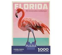 Puzzle Da 1000 Pezzi Per Adolescenti Florida Flamingo Travel Puzzle Gioco Per Famiglie Regali Per Donne Divertimento A Casa Attività, 52x38cm/1000pcs