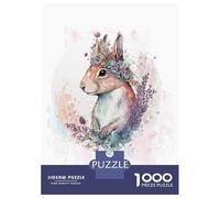 Puzzle Da 1000 Pezzi Per Adolescenti Flower Squirrel Artwork Puzzle Per Adulti Giochi Rilassanti Taglio Di Precisione Regali Per Amici E Familiari 70x50cm/1000pcs