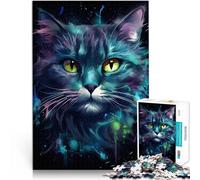 Puzzle da 1000 pezzi per adolescenti Folklore del gatto Scottish Fold Attività per famiglie Adatto per la decorazione del desktop 75x50cm