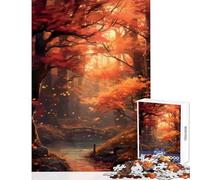 Puzzle da 1000 pezzi per adolescenti Foresta autunnale Ruscello Giocattoli antistress Regali di Babbo Natale segreto Gioco pratico Interazione genitore-figlio Dimensioni 50x75cm